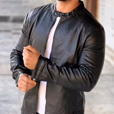 کاپشن چرم داخل حوله ای