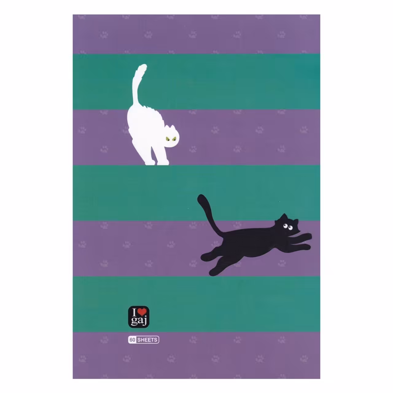 دفتر مشق 60 برگ گاجکو طرح گربه مدل SAB - BAN