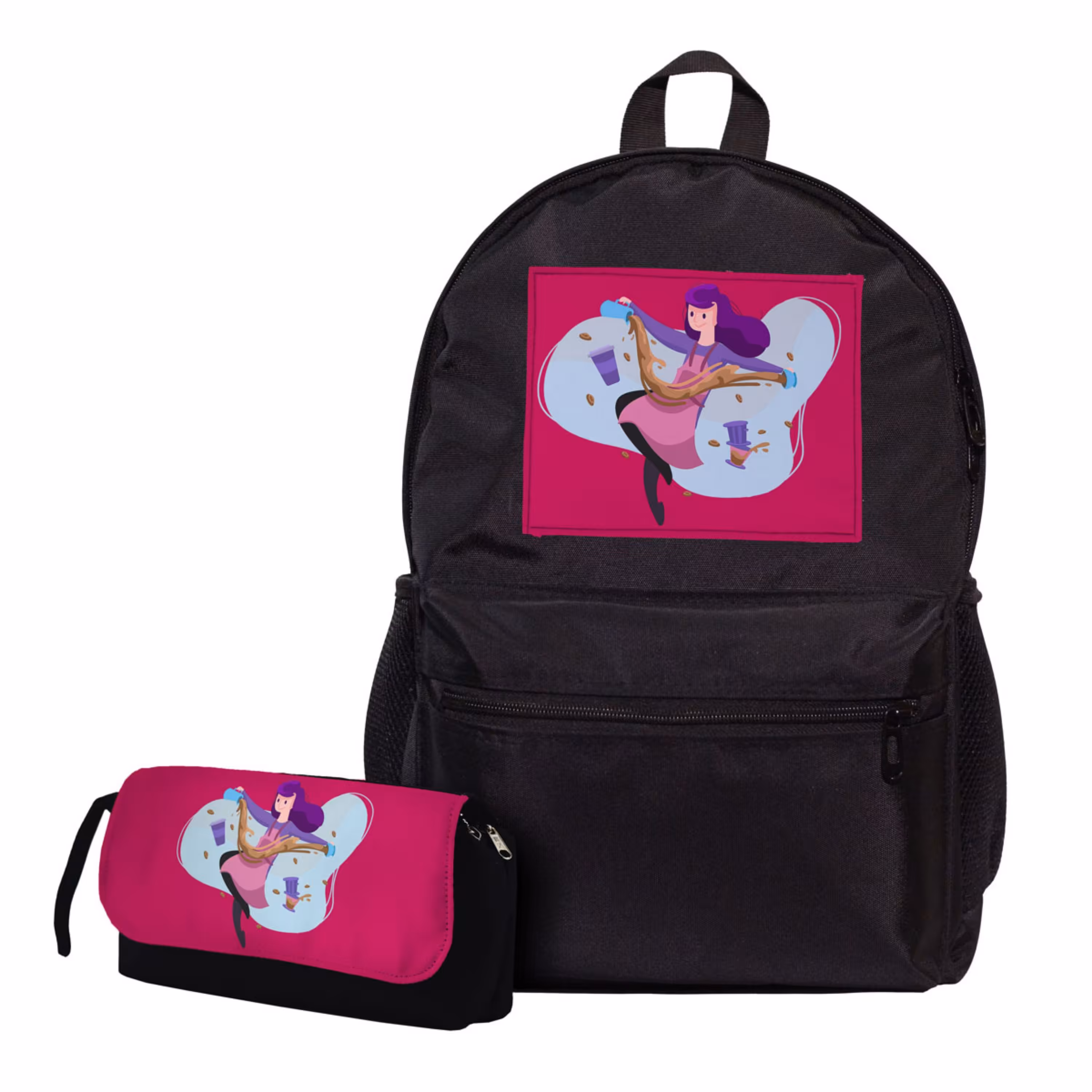 کوله پشتی طرح خانم باریستا کد Barista