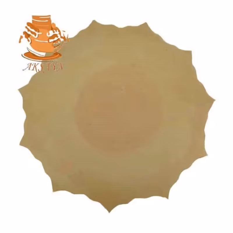 بشقاب سفالی خام مدل ستاره قطر 30 سانتی متر