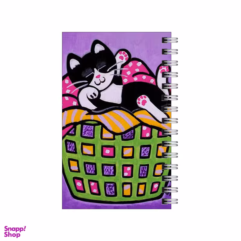 دفترچه یادداشت 60 برگ مدل To Do List طرح گربه در سبد لباس چرک ها کد 6637144