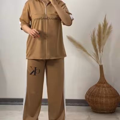 ست تیشرت شلوار نیم زیپ