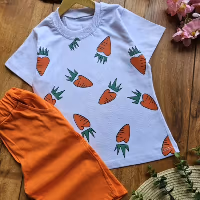 تیشرت وشلوارک اسپرت هویج