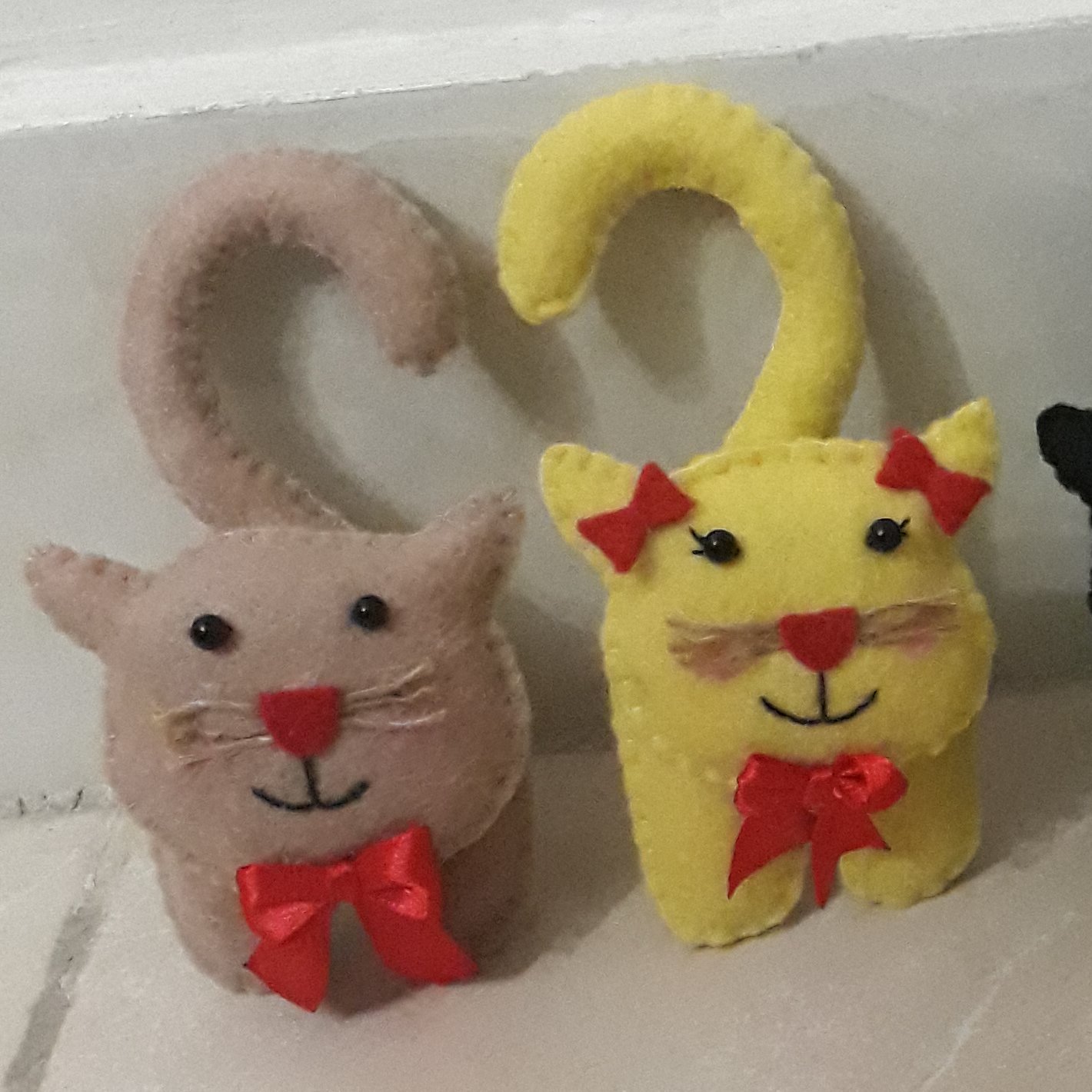 آویز دستگیره در طرح گربه خوشحال( پک دوتایی)