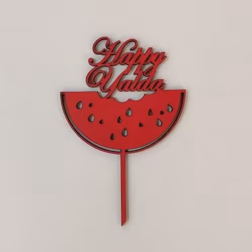 تاپر طرح هندوانه happy yaldaکدB-33بسته 4عددی