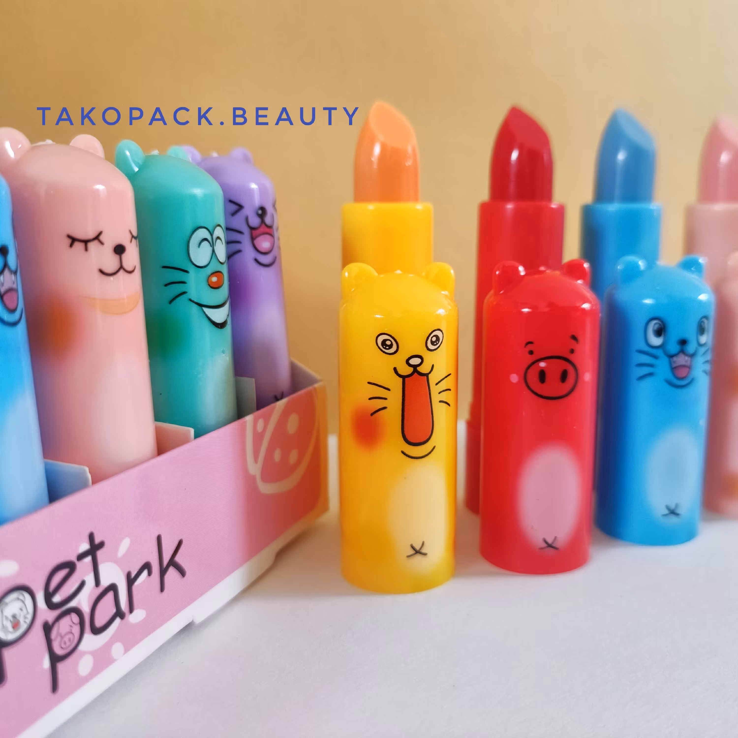 بالم لب حرارتی عروسکی با  رایحه میوه  با  اشکال حیوانات pet park