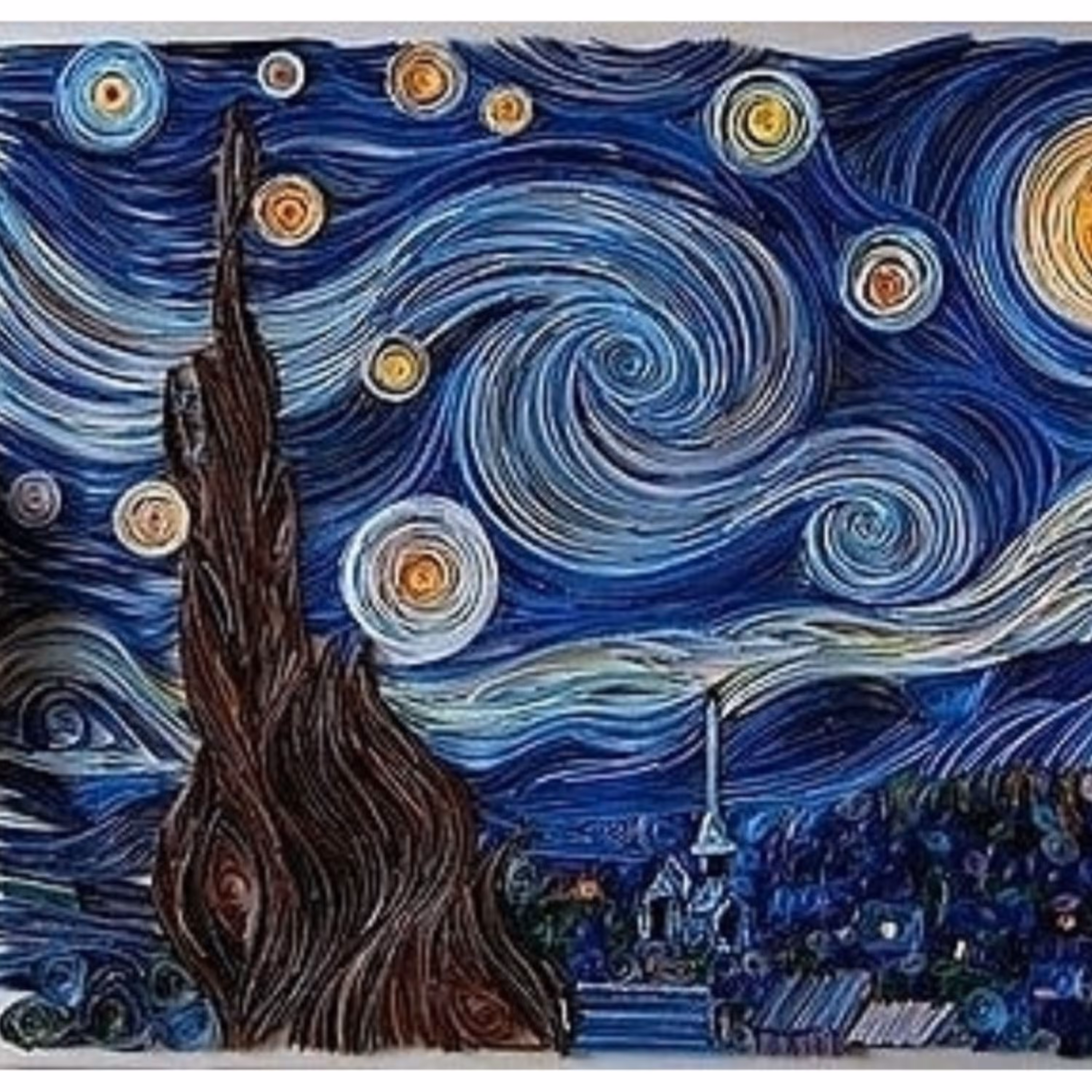 تابلو شب پر ستاره 