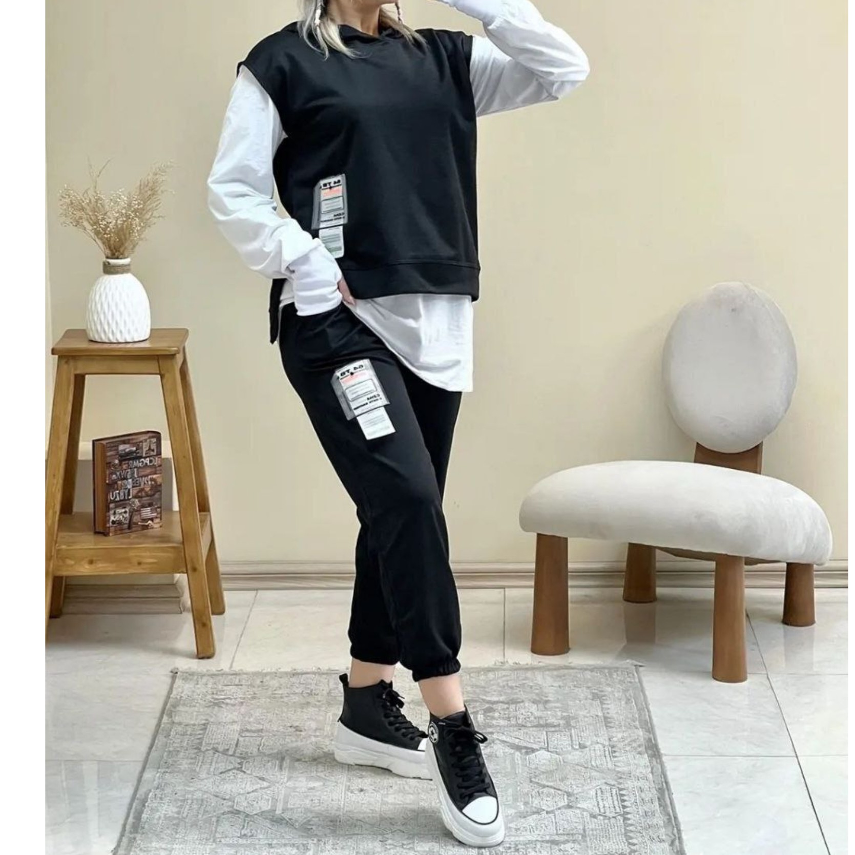 ست سه تیکه پاییزه ست زنانه دخترانه ست پاییزه لباس زنانه دخترانه پاییزه هودی شلوار