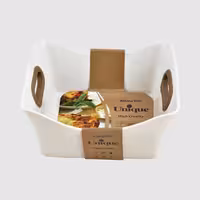 ظرف پخت و پز سرامیکی دسته سیلیکون یونیک کد 1090