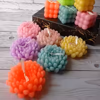 شمع گل داوودی مجموعه 4 عددی