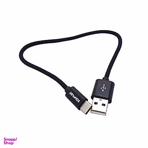 کابل شارژ کوتاه USB به تایپ سی اوی (Awei) مدل Cl-85 طول 30 سانتی متر
