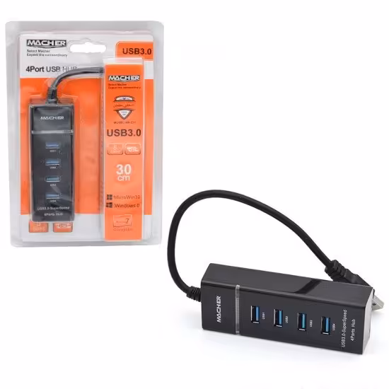 هاب 4 پورت USB3.0 مچر (MACHER) مدل MR-211

