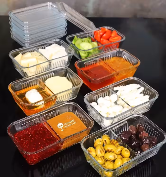 ظرف نگهدارنده 2 خانه دربدار ترک اصل paşabahçe