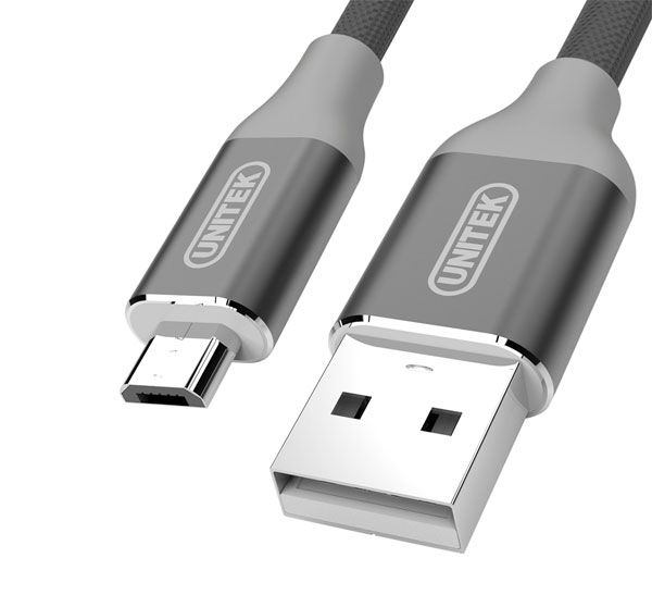 کابل شارژر و تبدیل Micro USB به USB یونیتک مدل Y-C4026AGY طول 1 متر