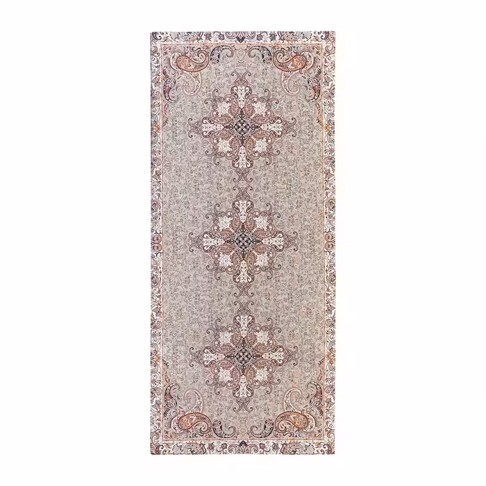 تشک سنتی ترمه طرح قاجار رنگ گردویی