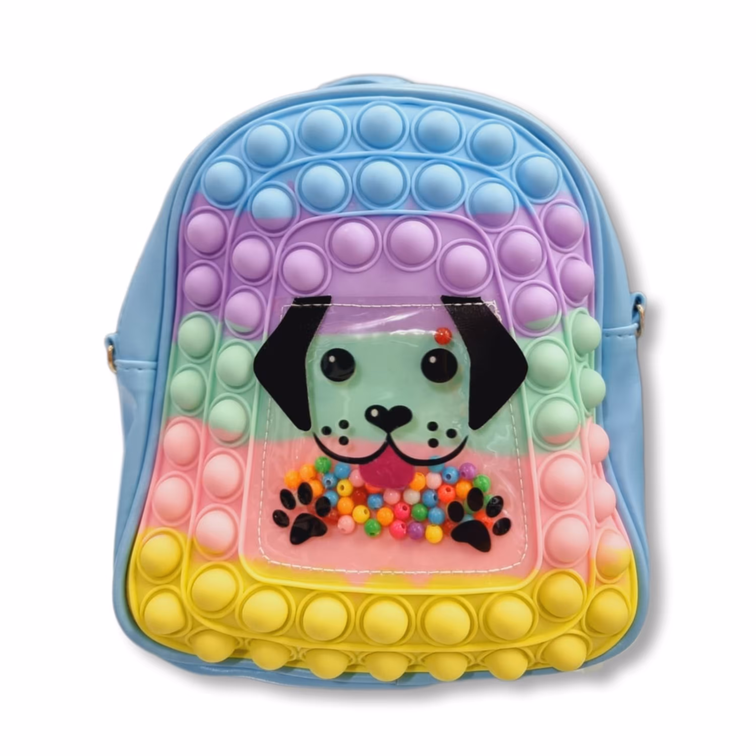 کیف مدرسه   طرح  دار  پاپیتی  و قابلیت تنظیم بند کوله و دوش 