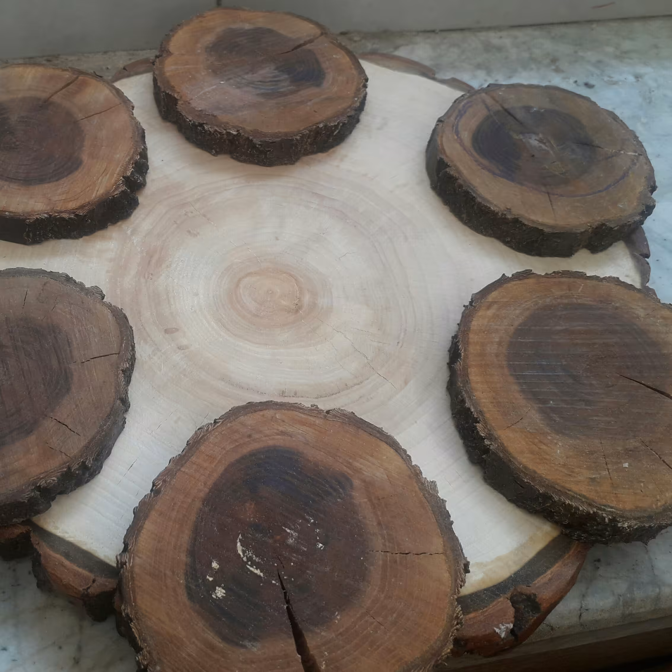 اِسلب چوب گرد بسته هفت عدی روغن خورده