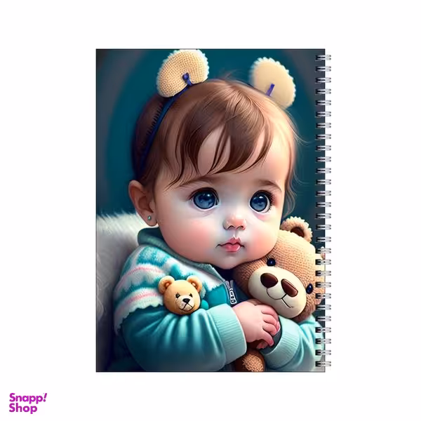 دفتر مشق 100 برگ بامبیلیپ طرح نی نی خرسی و خرسش کد 4270713