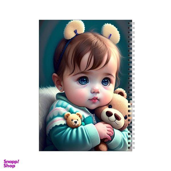 دفتر مشق 100 برگ بامبیلیپ طرح نی نی خرسی و خرسش کد 4270713