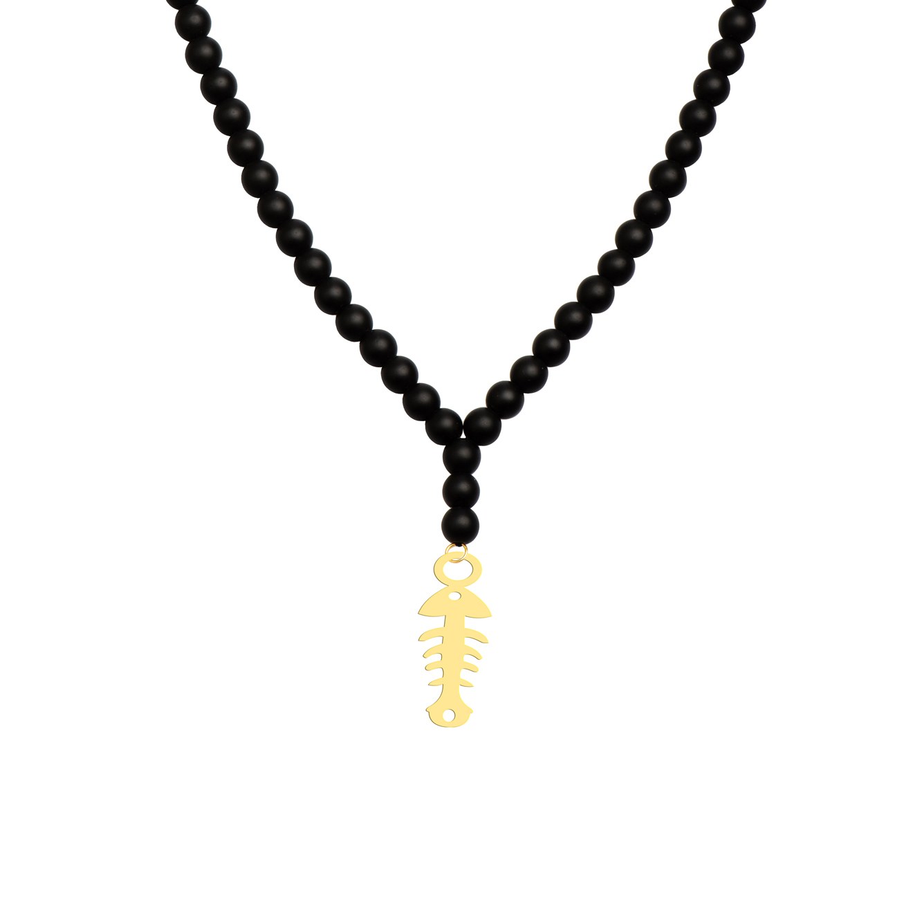 گردنبند هایکا گالری طرح اسکلت ماهی کد ha-15