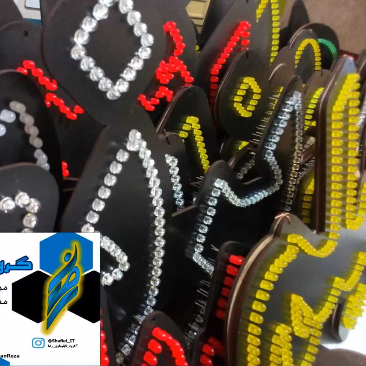 تابلو ال ای دی ثابت  در رنگ و  اندازه مورد نظر شما و  ارسال سریع -تابلوسازی رضا(پس کرایه)(سفارشی ساز)