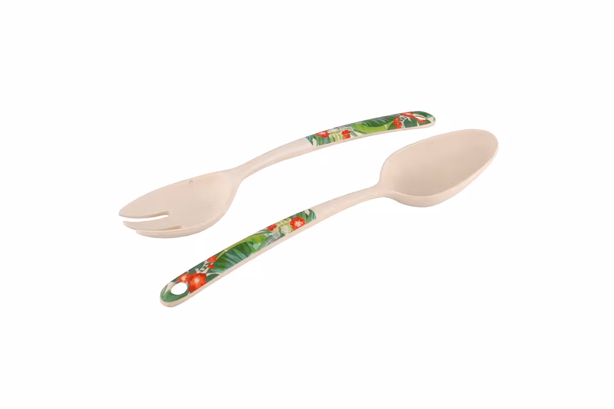 قاشق و چنگال سالادخوری بامبو والرین (VALERIAN) مدل SE4614