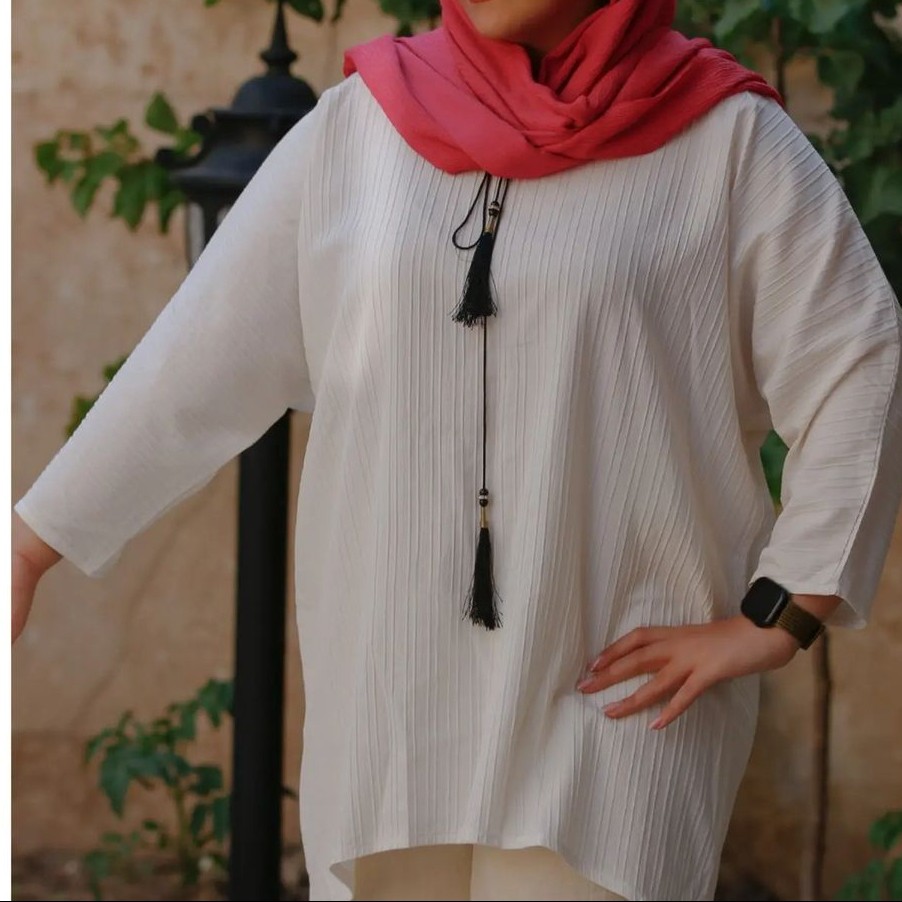 تونیک خنک تابستانه جنس کراش تونیک تابستانه راحتی تونیک بیرونی تونیک سایز بزرگ
