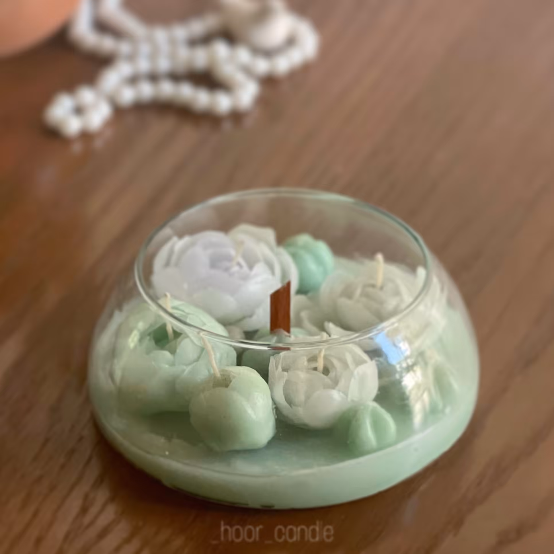 شمع گل دست ساز معطر