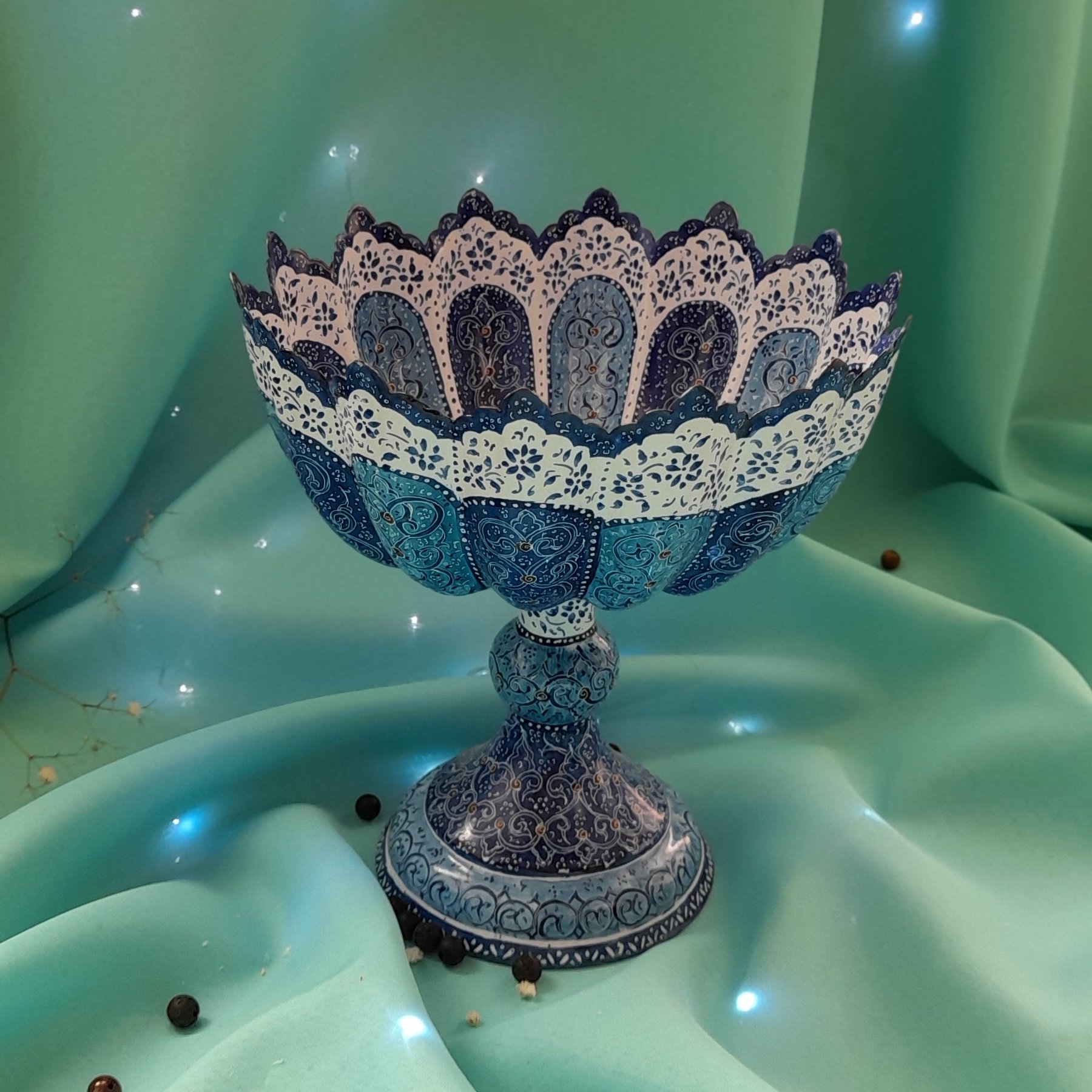 کاسه پایه دار میناکاری 25
