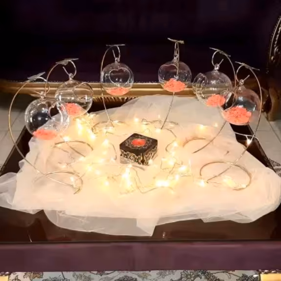 هفت سین پایه تکی طلایی زیبا