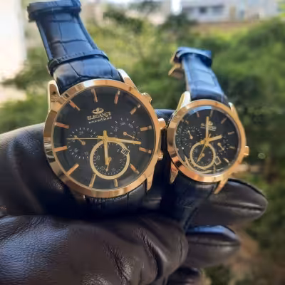 ساعت مچی ست مردانه و زنانه الگانس و رومانسون بند چرم