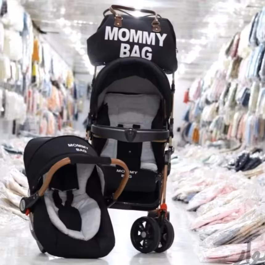 ست کالسکه  مامی بگ بدنه برنز (سرویس کالسکه دلیجان)