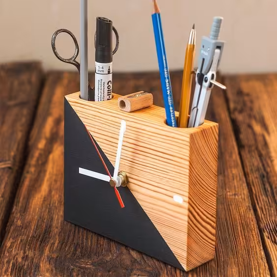 ساعت چوبی رو میزی