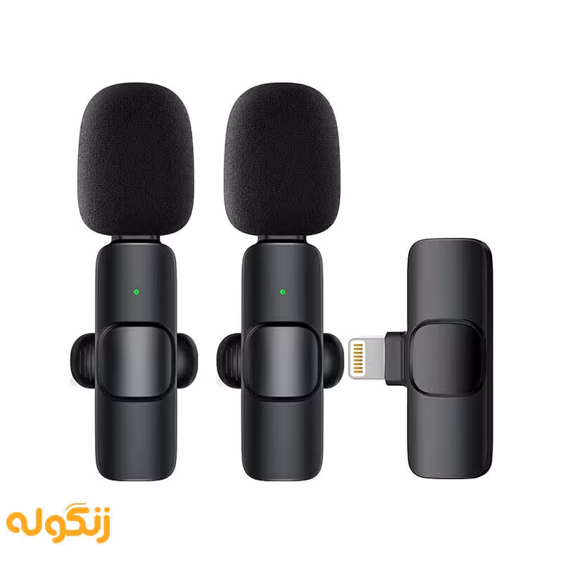 ست میکروفن یقه ای بیسیم مدل K9 Dual Lightning - زنگوله