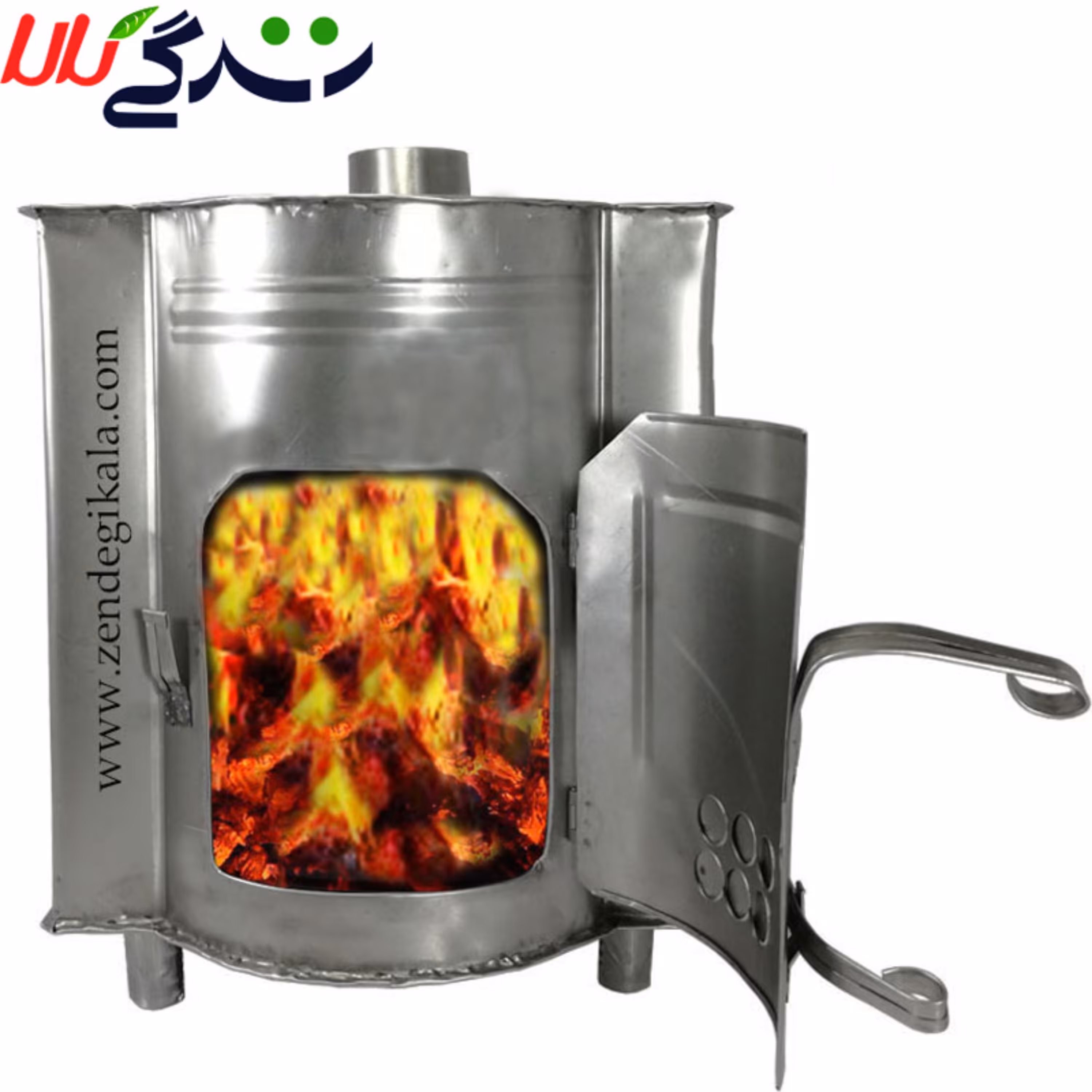 بخاری هیزمی دو منظوره یا (کباب پز و گرمایش یا بخاری چوب سوز یا بخاری چادری)