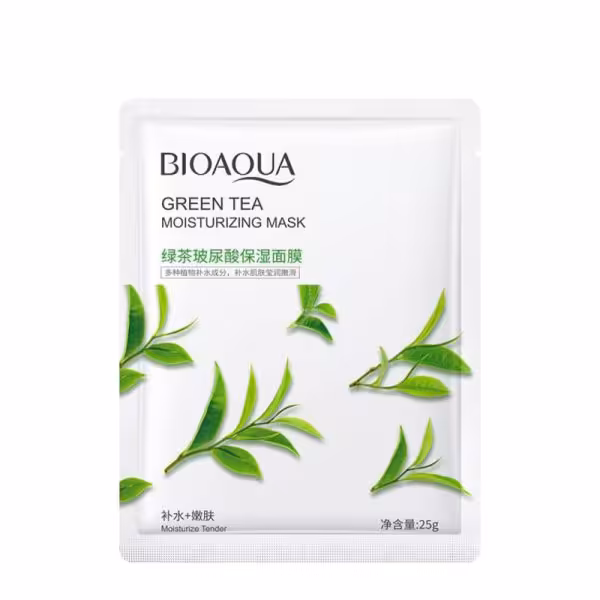 ماسک ورقه ای پپتاید و چای سبز بیوآکوا BIOAQUA