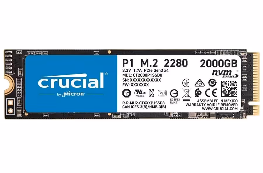 حافظه SSD اینترنال کروشال مدل P1 NVMe PCIe M.2 2280 ظرفیت 2 ترابایت