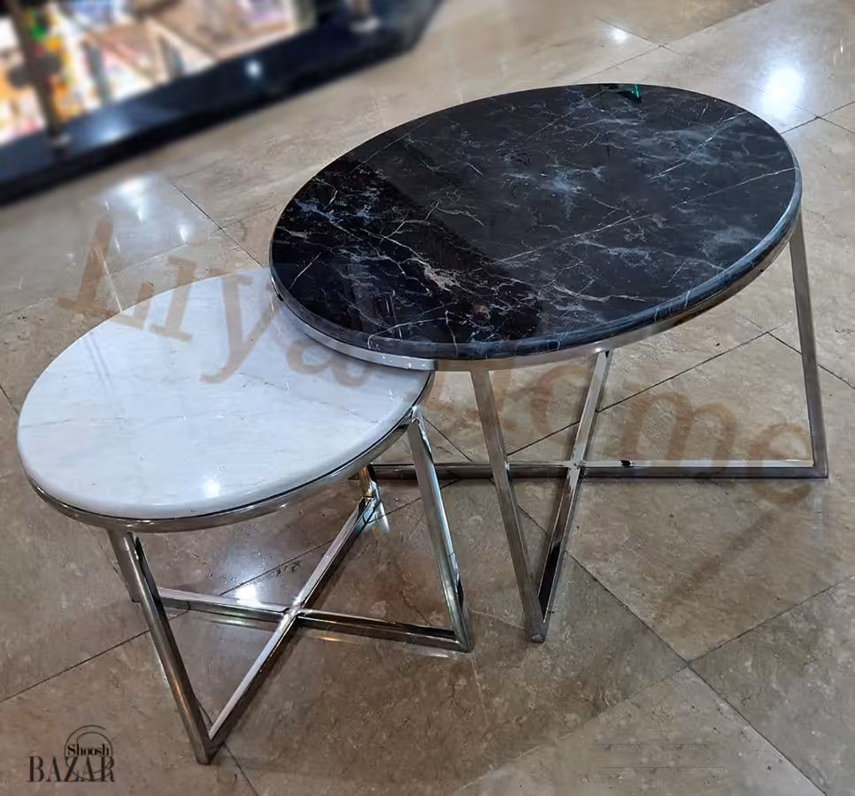 میز جلو مبلی سنگ و فلز کد 01