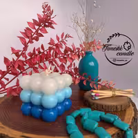 شمع مکعب روبیک تم آبی