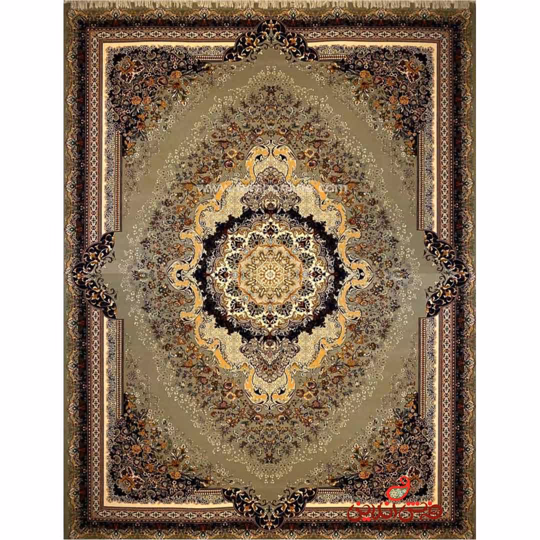 فرش ماشینی شاهکار صفویه 4660 سبز