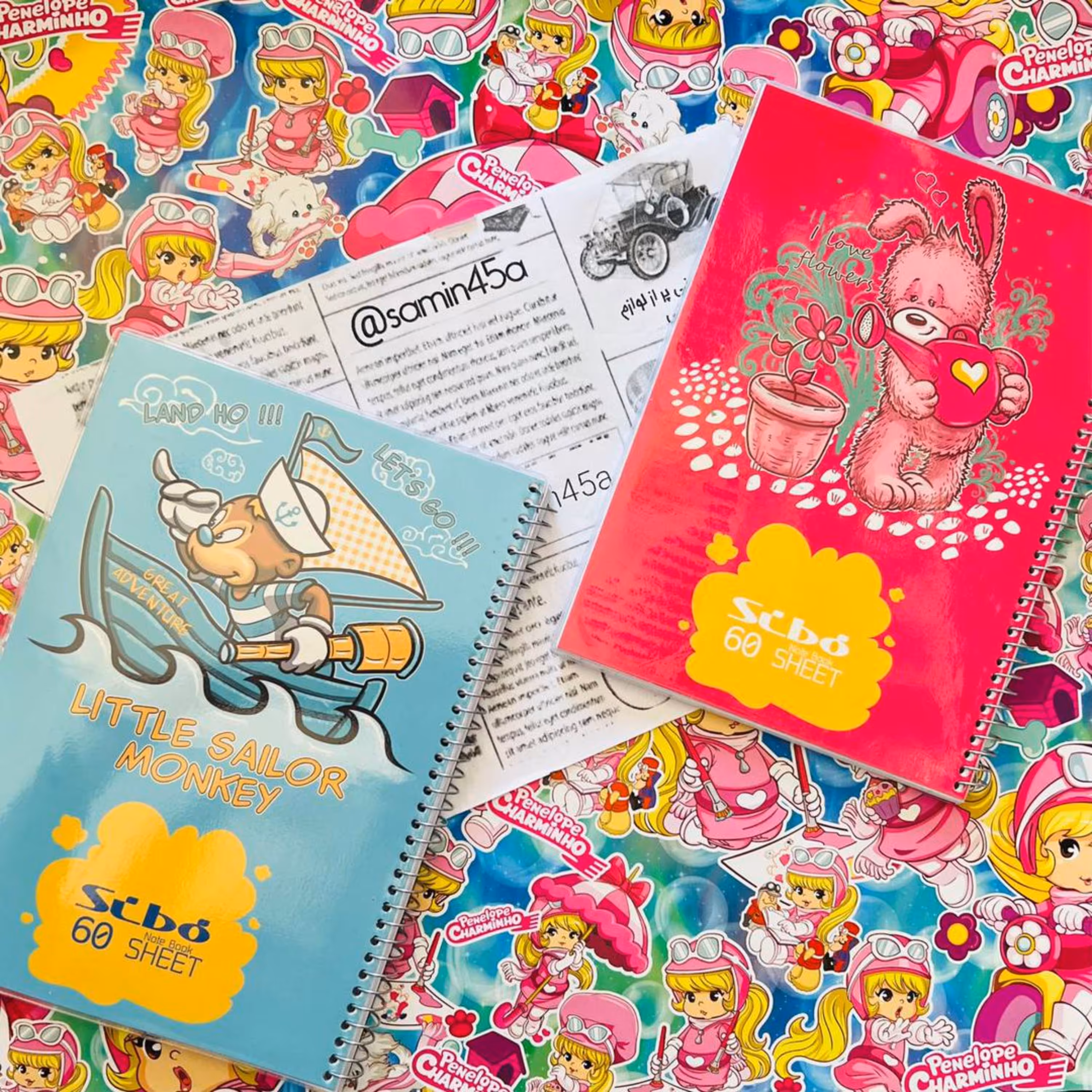 دفتر 60برگ خط دار سیمی مجلد