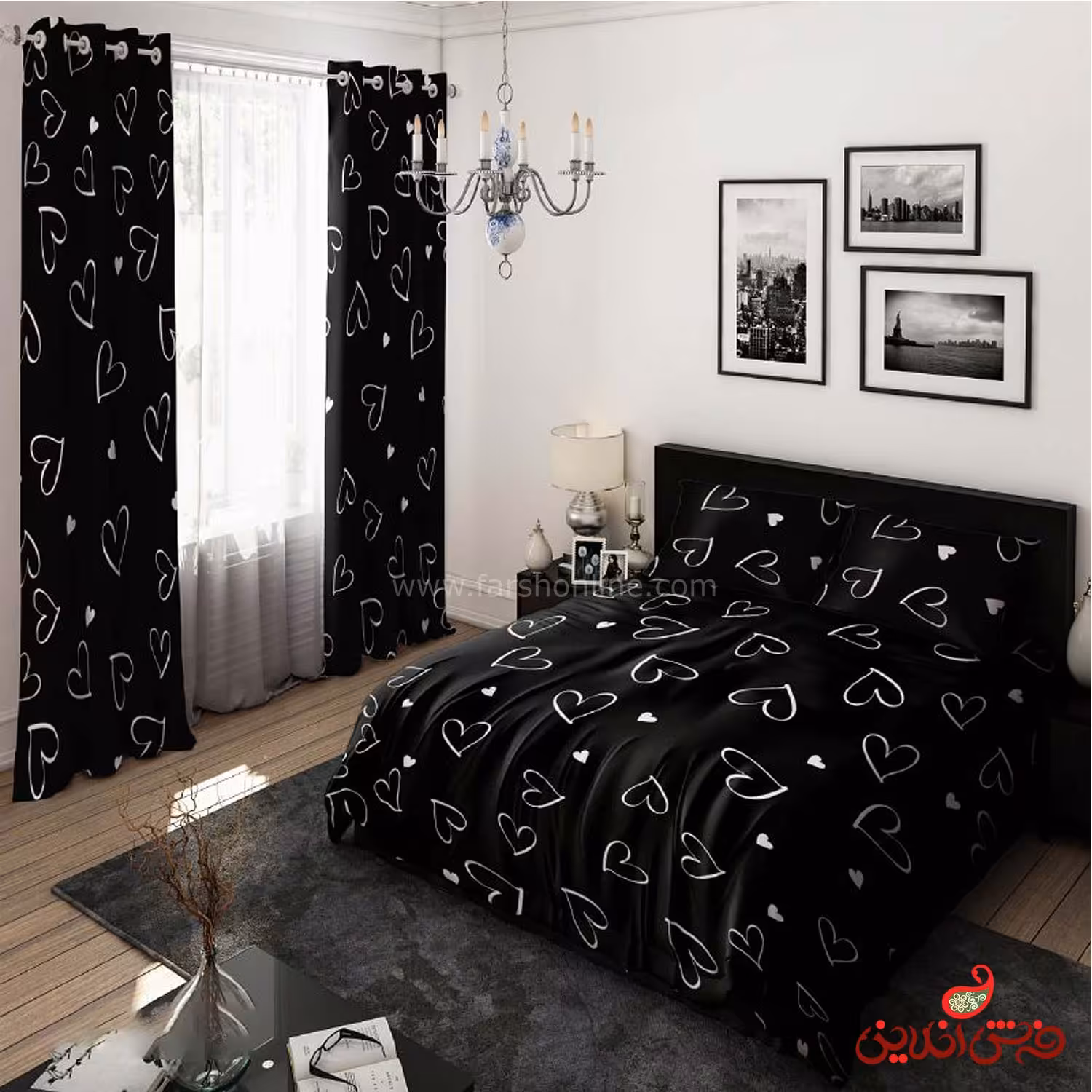 روتختی  قلب مشکی کد 15141