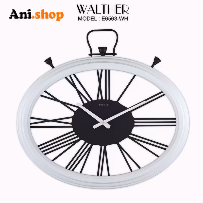 ساعت دیواری قطر 65ترکیب چوب و فلز  E6563_WH