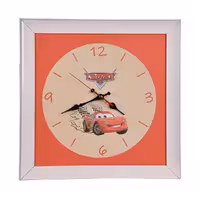 ساعت دیواری کودک مدل مک کوئین ماشین مسابقه ای