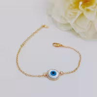 دستبند چشم کد9583 طرح طلا. استیل. آبکاری طلا. رنگ ثابت. ضدحساسیت 
