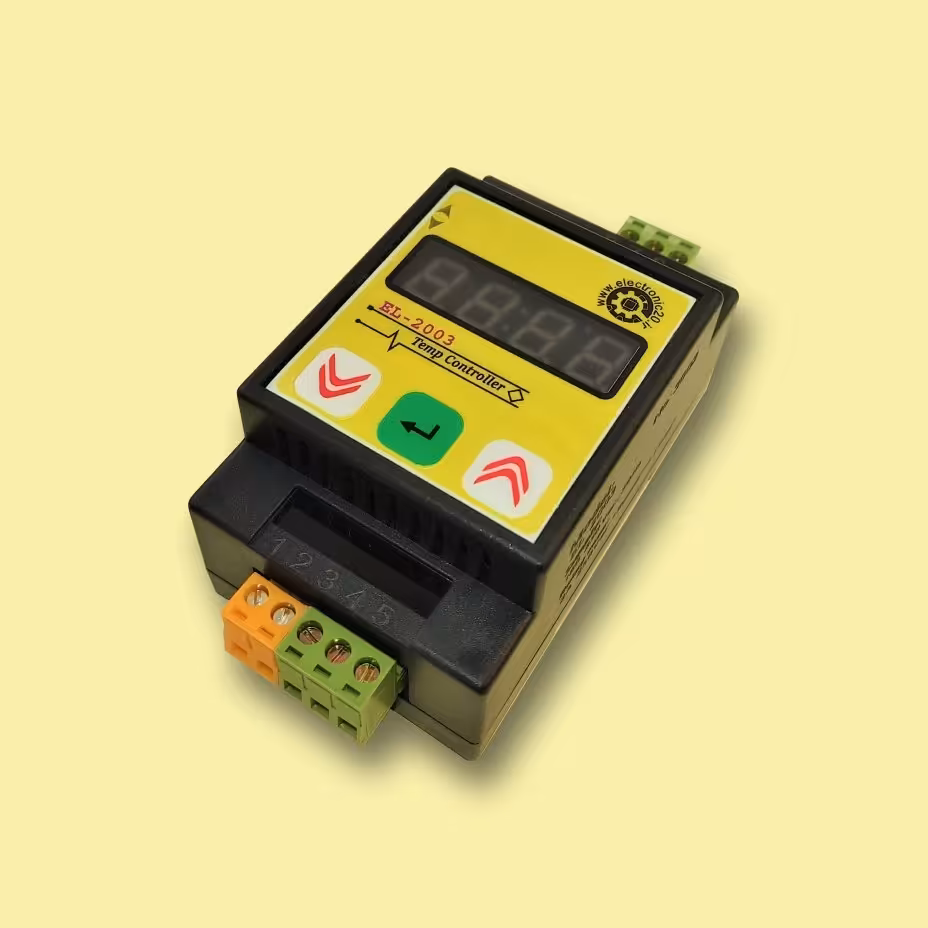 ترموستات الکترونیکی دوکاناله. کنترل دما و تایمر تهویه