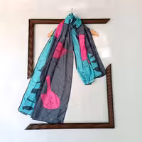 شال نخ اسلپ ساده طرح گنجشک 