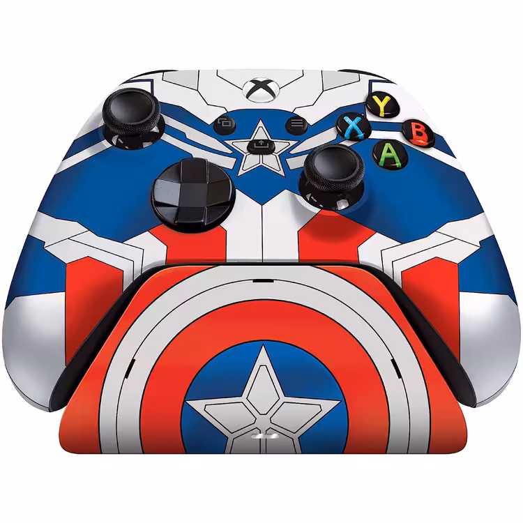 خرید دسته و پایه شارژ ایکس باکس Razer Wireless Controller &amp; Quick Charging Stand for XBOX-Captain America Limited Edition با بهترین قیمت