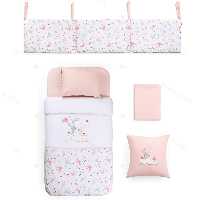 سرویس روتختی نوزادی دخترانه 7 تکه طرح خرگوش فونابیبی Funnababy