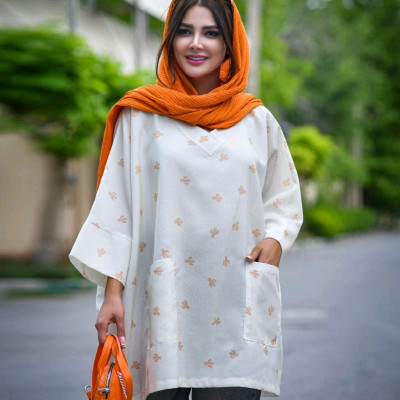 تونیک مانتویی لینن تا سایز 70